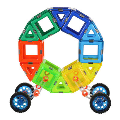 子供のクリエイティブな遊び ギフト 磁石タイル 自動車 円形車 磁石ブロックセット